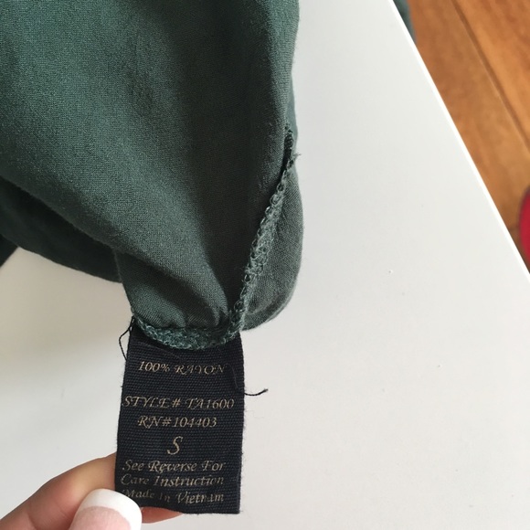 B.1 Mine green blouse - Picture 6 of 6